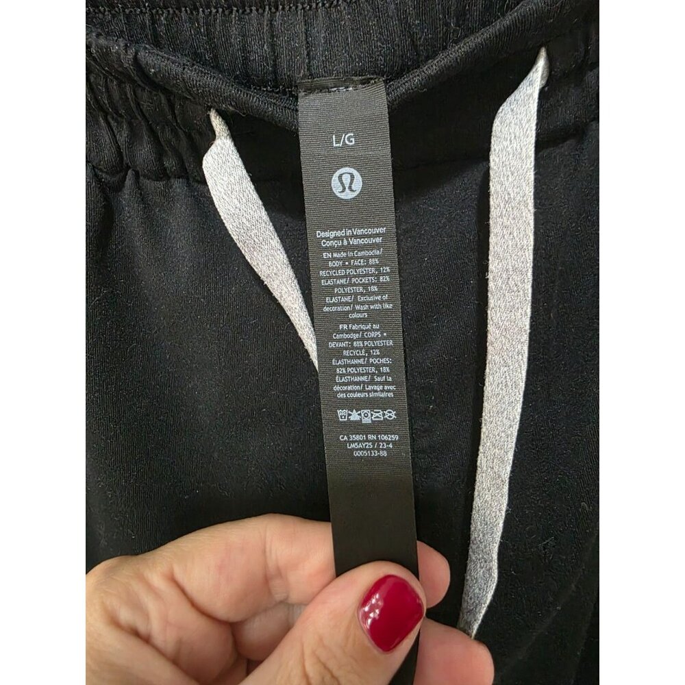 Lululemon Men's Large Black Jogger Athletic Pant Gym Workout Travel Lounge - Picture 5 of 13
